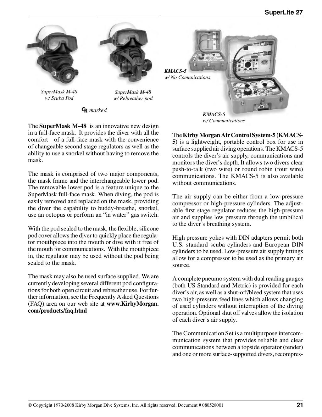 Kirby superlite_27_dive_helmet_manual