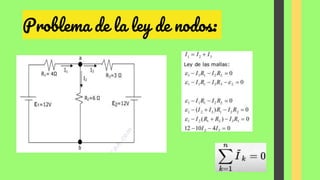 Problema de la ley de nodos:
 