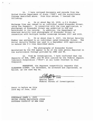 Kireev, alexander complaint