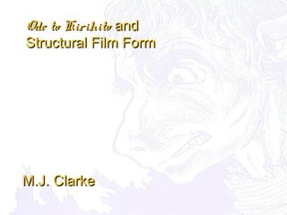 Ode to Kirihito and
Structural Film Form


              Cover




M.J. Clarke
 