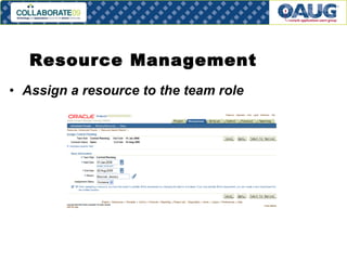 Resource Management Assign a resource to the team role 