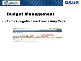 Budget Management Go the Budgeting and Forecasting Page 