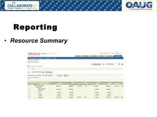 Reporting Resource Summary 