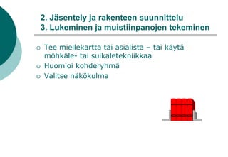 Muistiinpanojen Luominen Ja Lukeminen