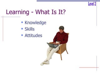 Learning - What Is It? Knowledge Skills Attitudes Level 2 
