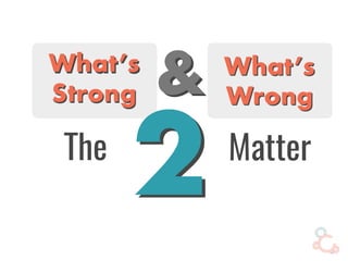 The
What’s
Strong
What’s
Strong
What’s
Wrong
What’s
Wrong
Matter
22
&&
 