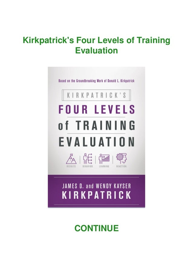 Pdf kirkpatrick s four levels of training evaluation