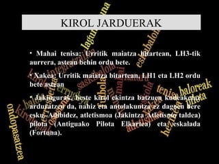 KIROL JARDUERAK Mahai tenisa: Urritik maiatza bitartean, LH3-tik aurrera, astean behin ordu bete. Xakea: Urritik maiatza bitartean, LH1 eta LH2 ordu bete astean Jakingurak, beste kirol ekintza batzuen kudeaketaz arduratzen da, nahiz eta antolakuntza ez dagoen bere esku. Adibidez, atletismoa (Jakintza Atletismo taldea) pilota (Antiguako Pilota Elkartea) eta eskalada (Fortuna). 