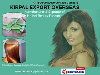 Manufacturer & Exporter of  Herbal Beauty Products 