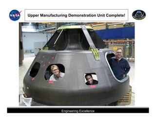 Upper Manufacturing Demonstration Unit Complete!




                            Engineering Excellence
         This briefing is for status only and may not represent complete engineering information
 