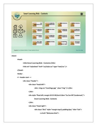 Kirtesh Khandelwal,Project on HTML and CSS ,Final Year BCA , Dezyne E ...