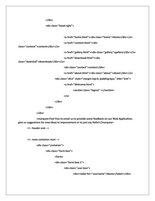 Kirtesh Khandelwal,Project on HTML and CSS ,Final Year BCA , Dezyne E ...