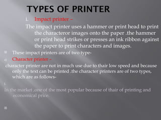 Example For Printer what is Printer and their types with examples | PPTX