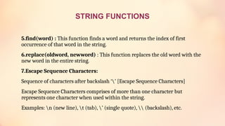 Presentation On String Lists And Tuples In Python Pptx Presentation On String Lists And Tuples In Python Pptx