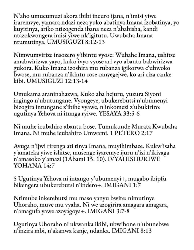 Kirundi Rundi The Fear of the LORD Tract.pdf | Free Download