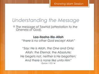 Knowing Islam Session | PPT