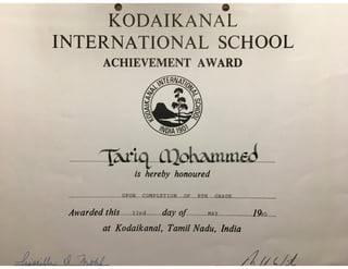 KiS Achievement Award