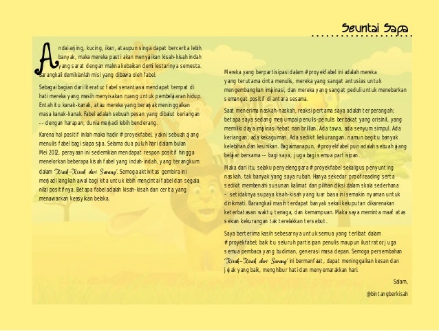 Kisah kisah dari sarang - #proyekfabel2012