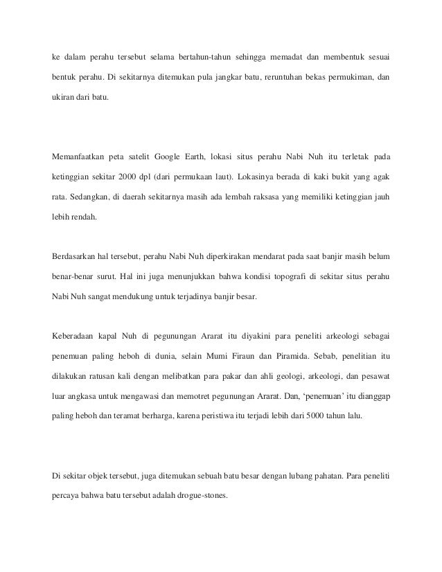 Kisah dan menguak kapal nabi nuh