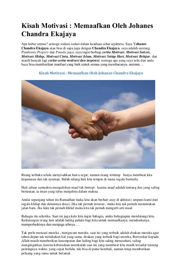 Cerita Motivasi Belajar Peluang Bisnis