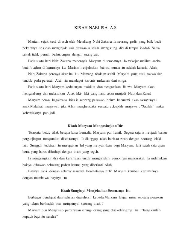 Kisah Nabi Isa