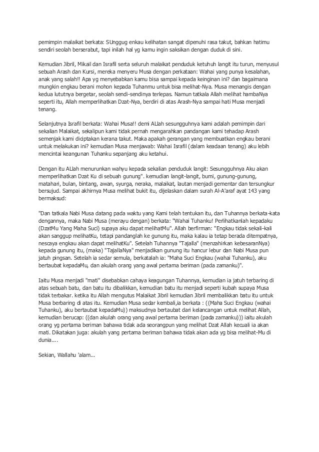 Kisah Penuh Nabi Musa Ingin Melihat Allah