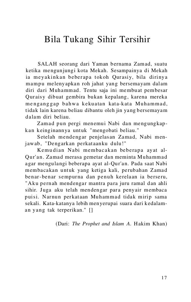 Kisah teladan rasullullah dan orang shaleh