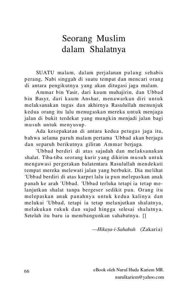 Kisah teladan rasullullah dan orang shaleh