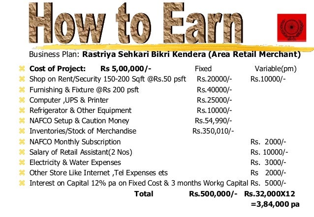 Shop to earn business plan