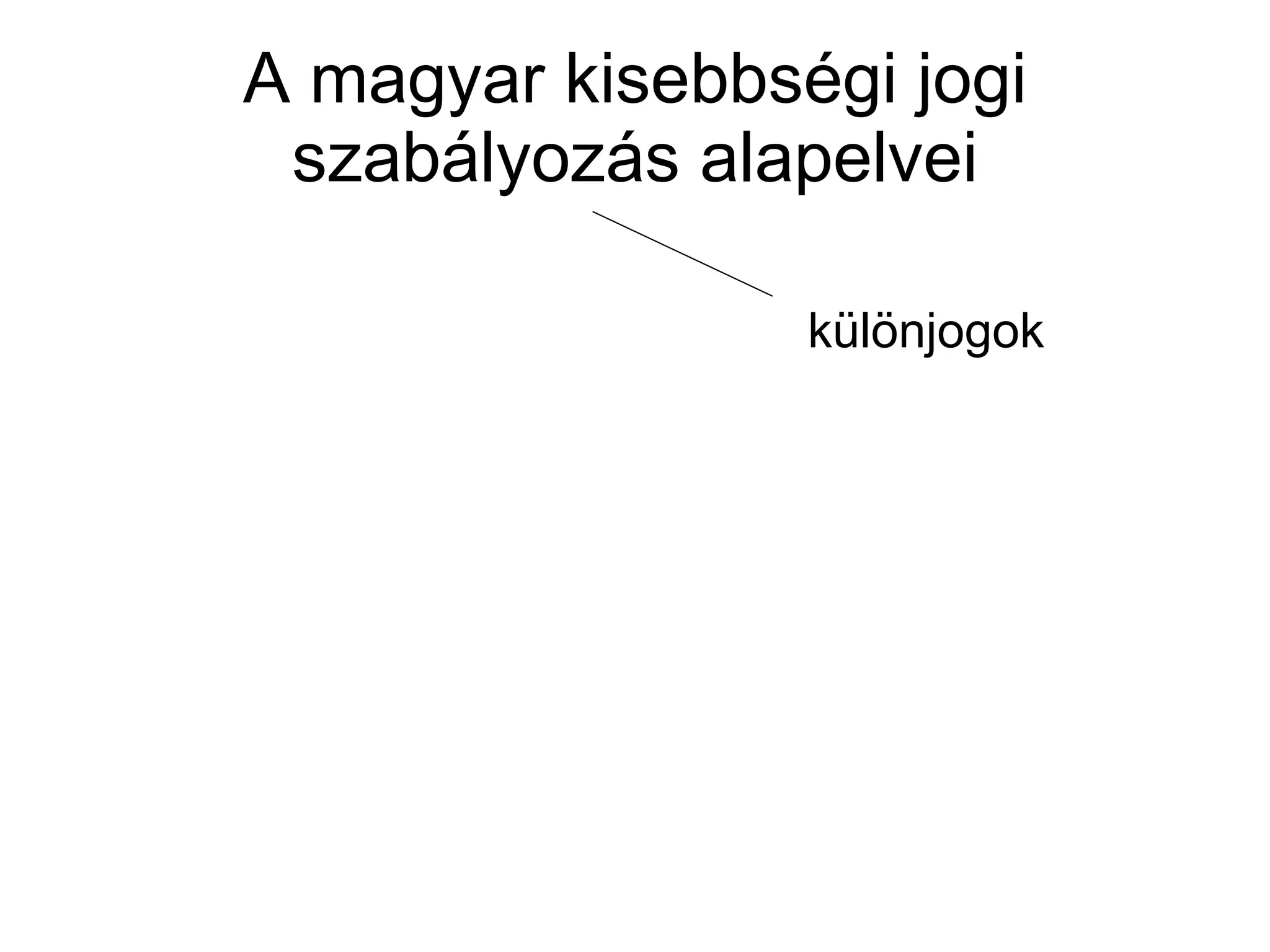 A magyar kisebbségi jogi szabályozás alapelvei különjogok 