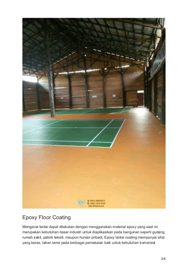 Epoxy Lantai  Lapangan  Futsal Batminton dan Tenis  Kualitas 