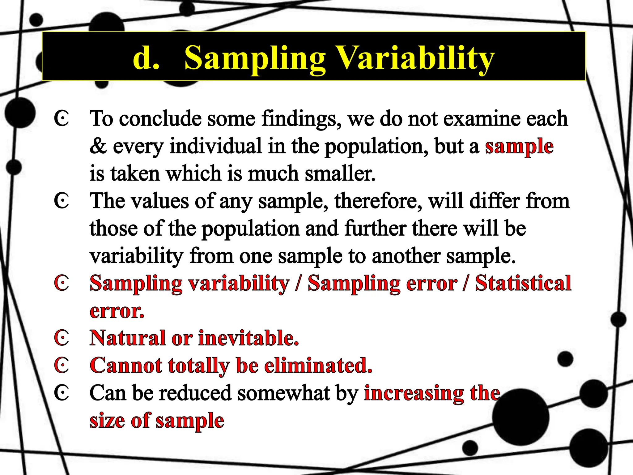 d. Sampling Variability