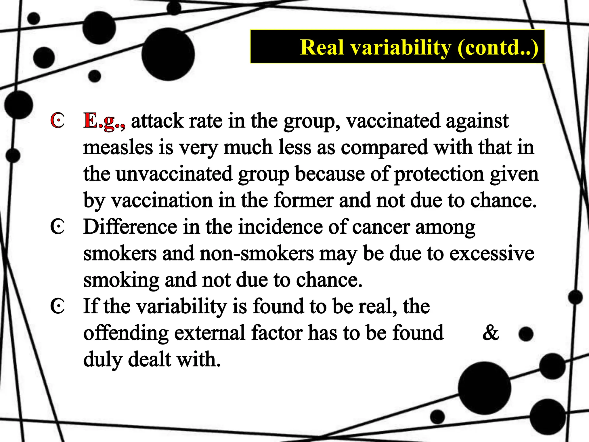 Real variability (contd..)