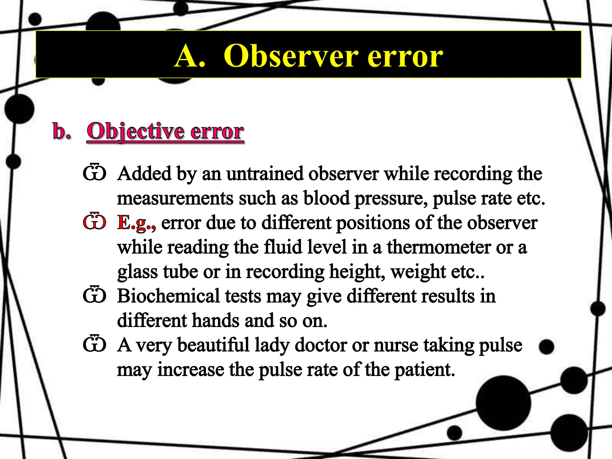 A. Observer error