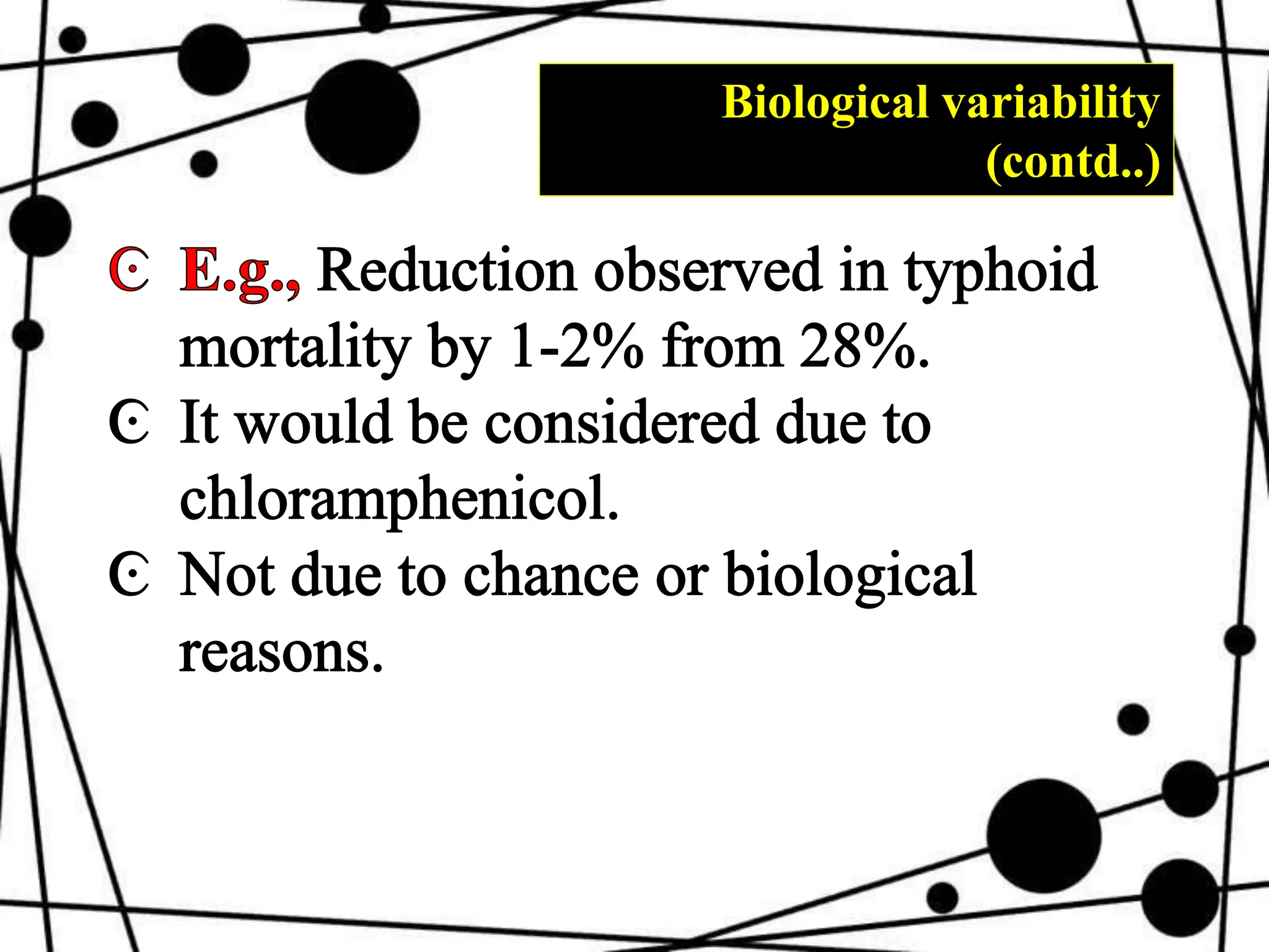 Biological variability
(contd..)