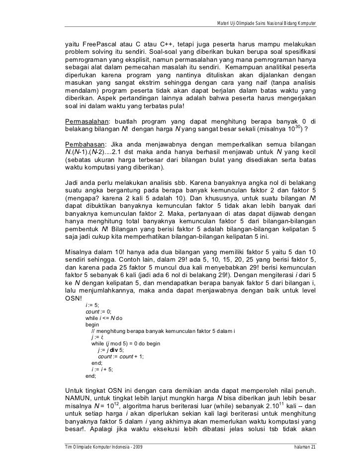 Kisi Kisi Dan Materi Uji Olimpiade Toki