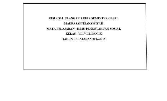 Kisi kisi ips uas kelas vii-viii dan ix