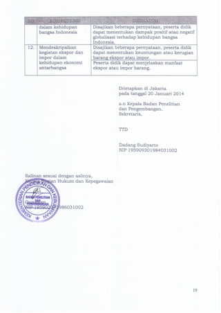 Kisi kisi Ujian Sekolah-SD_MI 2014