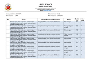 UNITY SCHOOL
SENIOR HIGH SCHOOL
Central Park, Grand Galaxy City, Bekasi Selatan 17147
Phone: 021-82409317, Fax: 021-824275...