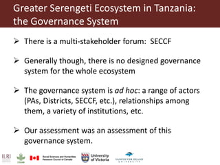 Defragmenting natural resource management at the landscape-level: A governance assessment framework