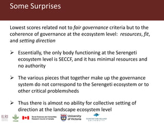 Defragmenting natural resource management at the landscape-level: A governance assessment framework