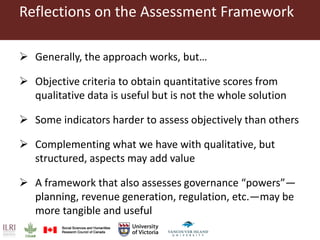 Defragmenting natural resource management at the landscape-level: A governance assessment framework
