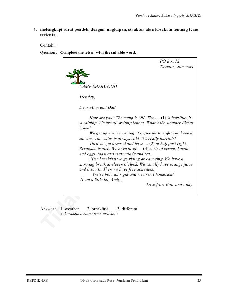Contoh Soal Surat Resmi Dalam Bahasa Inggris Surat Kk