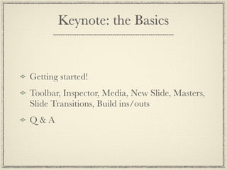 KIS keynote training