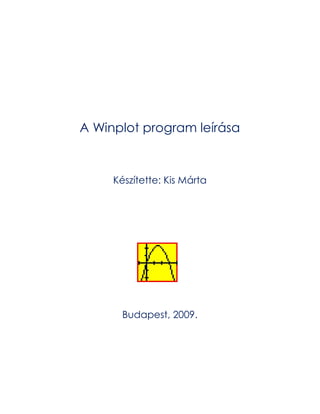 A Winplot program leírása
Készítette: Kis Márta
Budapest, 2009.
 