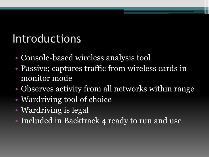 Wardriving & Kismet Introduction
