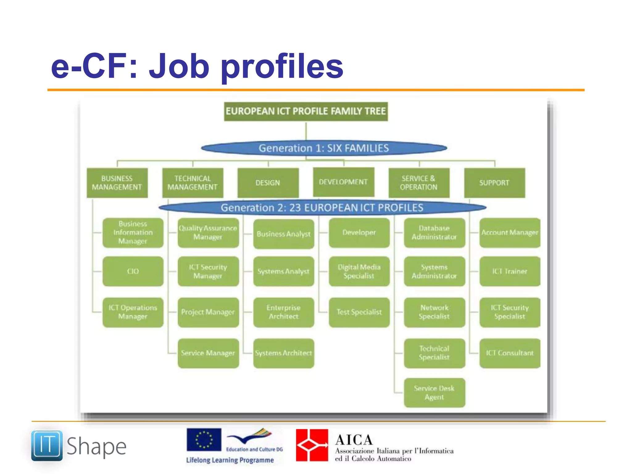 e-CF: Job profiles
 