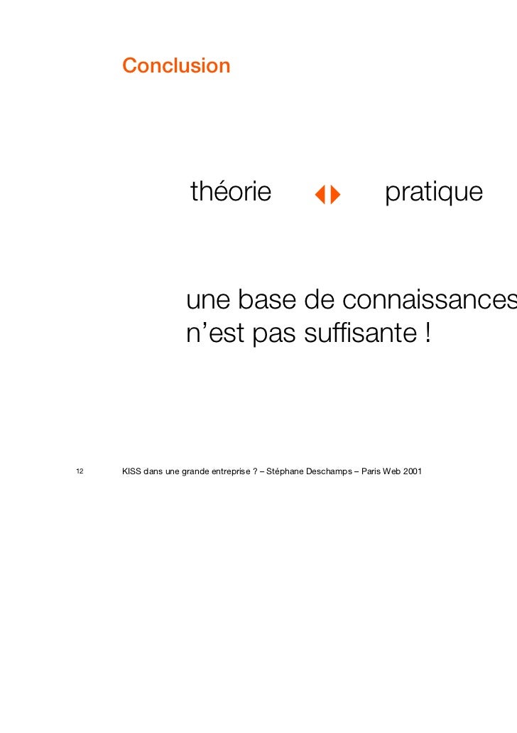 Kiss dans une grande entreprise