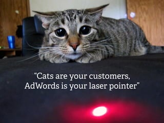 “Cats are your customers, 
AdWords is your laser pointer”
 