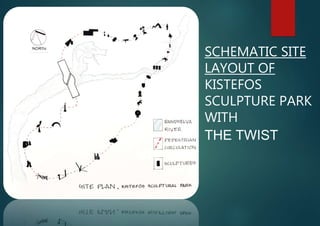 SCHEMATIC SITE
LAYOUT OF
KISTEFOS
SCULPTURE PARK
WITH
THE TWIST
 